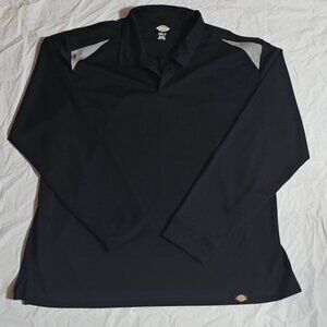 Dickies Men's Size 3XLT Black Long Sleeve Polo Shirt Used